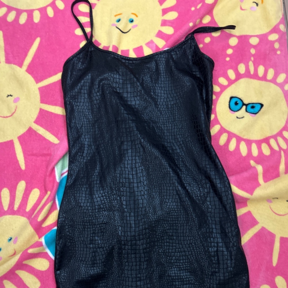 Gator skin mini dress